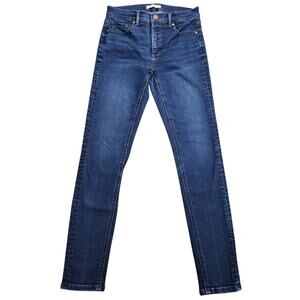 LOFT Dark Wash Skinny Jeans Size 4 / 27 Mid Rise Stretch Denim
